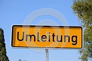 German road sign: Umleitung photo