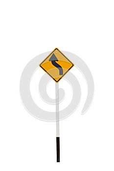 Traffic sign on white background