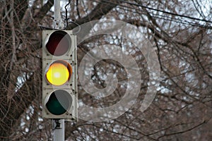 Traffic signal, yellow light