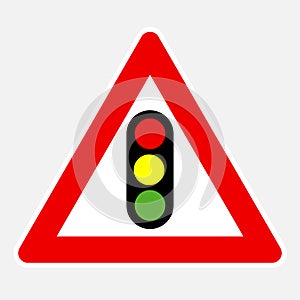 Traffic signals road sign