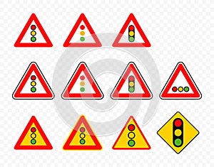 Traffic signals sign vector design