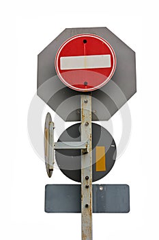 Traffic Signs safety transportation isolated background