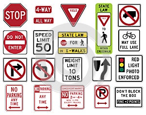 Traffic Signs in the United States - Regulatory Series photo