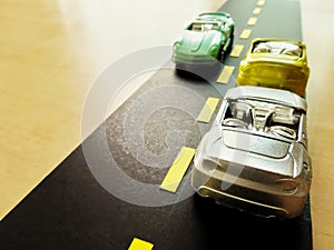 Traffic simulation by cars model.