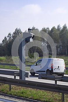 Traffic Speed Camera. Police radar.