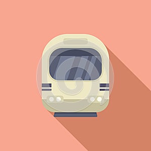 Traffic train icon flat vector. Electronic passage