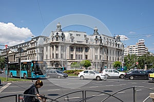 Traffic At University Square In Bucharest