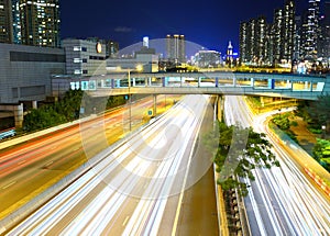 Traffic in urban at night