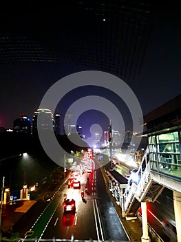 traffic vehicles at night