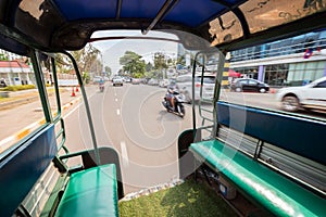 Traffic in Vientiane, Laos