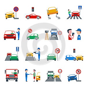 Traffic Violation Icons Set