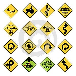 Traffic Warning Signs in the United States