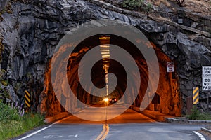 Traffic in the Wawona Tunnel on the way into Yosemite photo