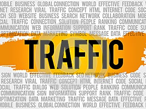 TRAFFIC word cloud collage