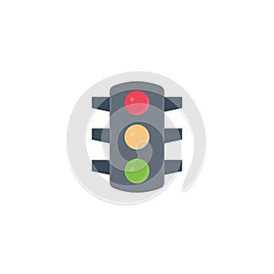 Traffice vector flat colour icon
