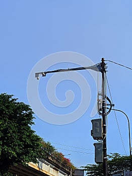 Trafic light with cctv in th street