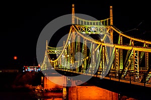 Traian Bridge Arad, Romania Night time photo