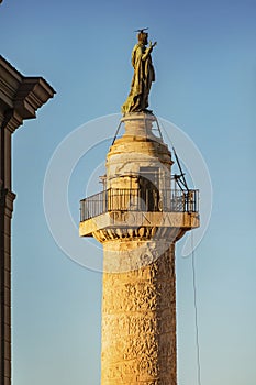 Traian Column monument in Rome