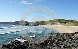 Traigh Iar beach on Isle of Harris, Scotland photo