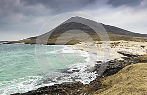 Traigh an Taoibh Thuath Beach on the Isle of Harris in Scotland.