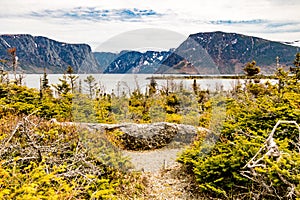 Trail around the falls. Gros Morne National Park Newfoundland Canada