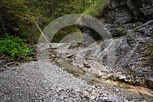 The trail through the beautiful canyon of the Slowacki Raj National Park