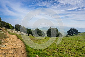 Trail in Brushy Peak Regional Park, East San Francisco bay, Livermore, California