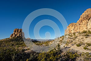 Trail Cuts Between Chimneys Formations