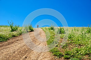 Trail going up, Caffarella, Roma, Italy