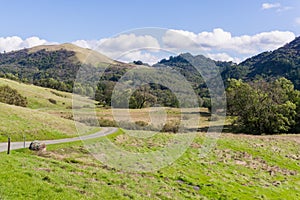 Trail among the hills of Sonoma County, California