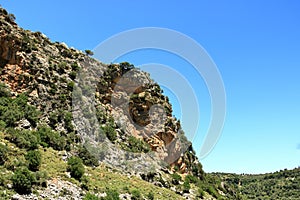 Trail in Kollita gorges Moudriano, Poros, Moundros gorge, Crete, Greece photo