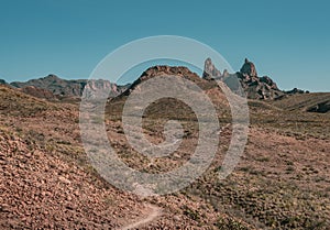 Trail Leads Out to Mules Ears In Big Bend