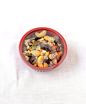 Trail Mix of dry fruits and chocolate chips