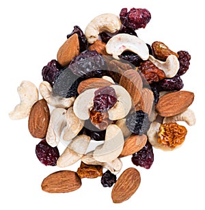 Trail Mix isolated on white