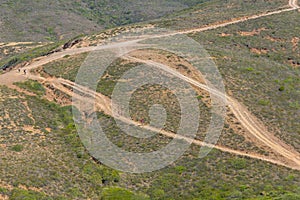 Trail in the mountain in Canal beach