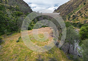 Trail near the base of Monticello Dam at Lake Berryessa