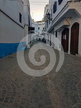 Trail in the old city of Tetouan, Morocco