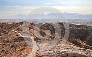 Trail peak on Indio Hills Badlands hike photo