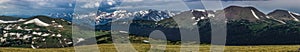 Trail Ridge, Never Summer Mountains, and Specimen Mountain Pano