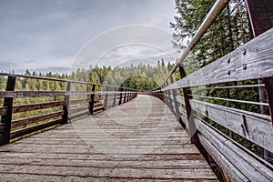 The top surface Kinsol Trestle of Shawnigan Lake Vancouver Island photo