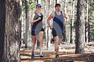 Trail running couple