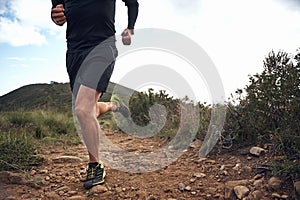 Trail running fitness photo