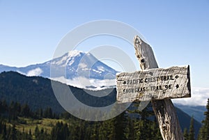 Trail sign, Pacific Crest Trail