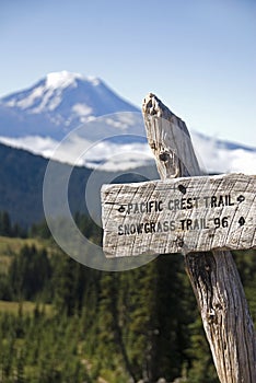 Trail sign, Pacific Crest Trail