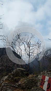 trail signboard in valsesia photo