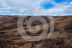 Trail though the beautiful Glenbow Ranch Provincial Park in Alberta