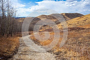 Trail though the beautiful Glenbow Ranch Provincial Park in Alberta