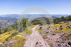 Trail to Chalone North Peak, Hain Wilderness, Pinnacles National Park, California