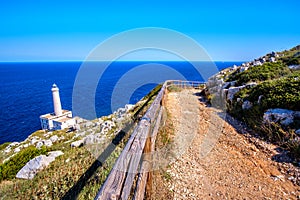 Trail to the lighthouse of Italy in Punta Palascia - Salento - Lecce province in Puglia