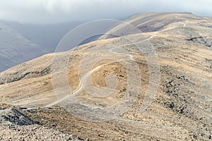Trail to Pico de la Zarza - the highest peak of Fuerteventura island, Spain photo